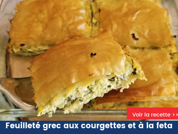 Feuilleté grec aux courgettes et à la feta